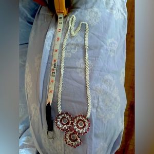 handmade Beaded blossom necklace